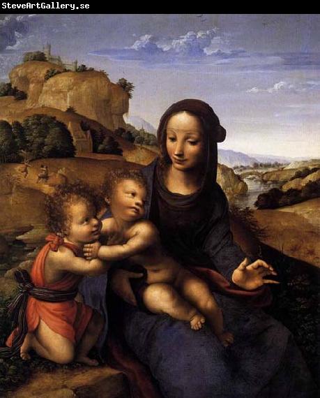 YANEZ DE LA ALMEDINA, Fernando Madonna and Child with Infant St John